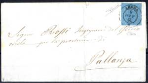 1854, lettera da Arona (Punti 7) il 6.10 per ... 