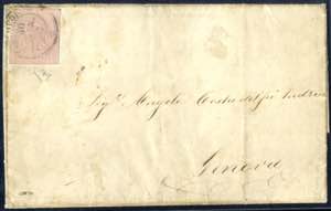 1857, lettera da Carloforte (Punti 9) il ... 