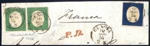 1854, frammento di lettera da Genova il 10.8 ... 