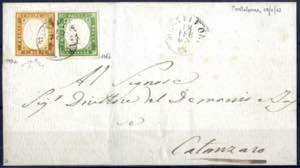 1863, lettera da Monteleone il 18.2 per ... 