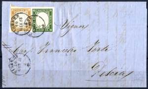1863, lettera da Firenze il 10.1 per Pescia ... 