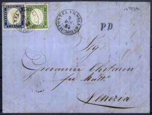 1862, lettera da Pontelagoscuro il 8.12 per ... 