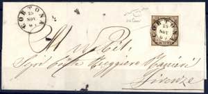 1861, lettera da Cortona il 25.9 per Firenze ... 