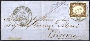 1861, lettera da Volterra il 24.11 per ... 