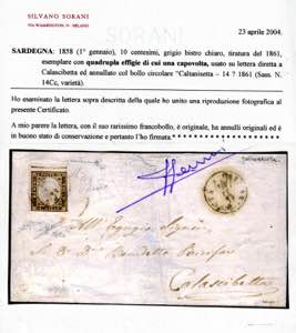 1861, lettera da Caltanisetta il ... 