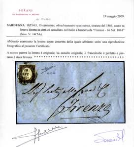 1861, lettera da Arezzo il 16.9 ... 