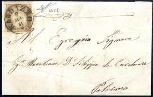 1861/62, 3 lettere affrancate con 10 c. ... 