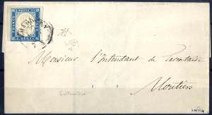 1855, terzo mese d´uso, lettera da Chambery ... 