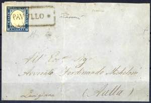 Pavullo, cartella su lettera del 6.11.1861 ... 