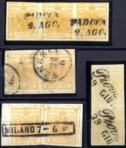 1850, 5 centesimi, splendido lotto usato di ... 