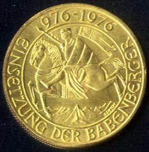 1976, 1000 Schilling Babenberger, Gold ... 