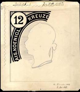 1890, 12 Kreuzer Freimarke Kaiser Franz ... 