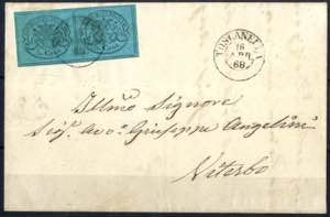 1868, lettera del 16.4.1868 da Toscanella a ... 
