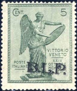 1922, 5 c. verde Vittoria, soprastampa ... 