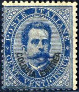1893, Umberto I 25 cent. azzurro con ... 