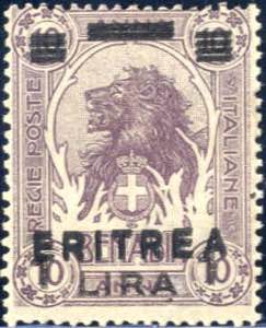 1922, francobollo della Somalia del 1906/7 1 ... 