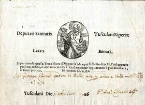1720/22, due Fedi del comune di Toscolano ... 