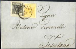 1858, Brief aus Riva am 25.8. nach Toscolano ... 