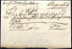 Klagenfurt 1782, ex offo Brief vom ... 