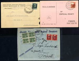 1946/47, due cartoline da Cormons per ... 