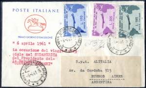 1961, busta del 6.4.1961 da Genova a Buenos ... 