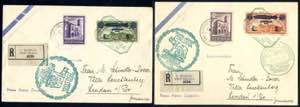 1933, cartolina e lettera raccomandate del ... 