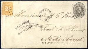 1892, Umschlag mit lila Werteindruck 12 1/2 ... 