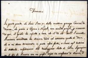 1757, interno di lettera del 26. giugno 1757 ... 