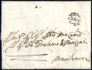 1734, lettera prepagato da Udine con il ... 
