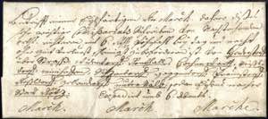 1774, Militär-Stafetten-Brief aus ... 