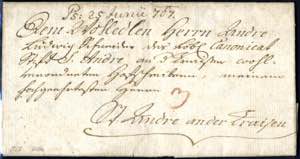 Melk 1767, Einfacher Brief bis ½ Loth von ... 