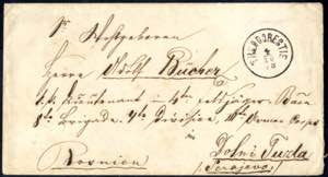 1878, portofreier Militär-Brief vom ... 