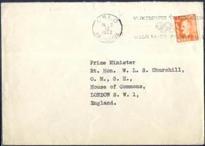 1952, Brief vom 26.2.1952 von Oslo an den ... 