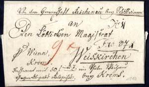 Reichenau 1810, Wertbrief (beschwert mit ... 