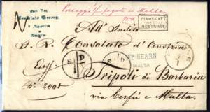 1867, Exoffo-Brief von Smirne am 27.12. nach ... 