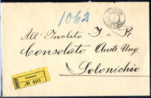 1904, eingeschriebener Brief von ... 