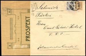 1904, Ganzsachenschleife zu 3 Heller mit ... 