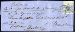 Thorda 1850, 9 Kreuzer Brief vom 12.9. des ... 
