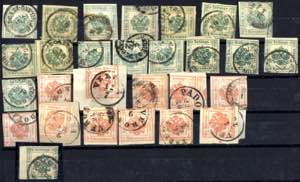 1853/58, lotto usato di 17 pezzi del 2 Kr. ... 