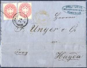 1863/64, Brief mit Mischfrankatur gleicher ... 