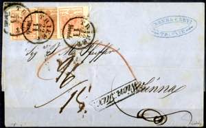 1858, Brief aus Triest am 22.11. nach Wien ... 
