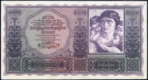 1922, Österreich, 500000 Kronen, vz (einmal ... 