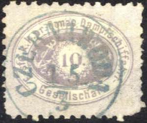 1868, 10 Kr. lila, gez. 9 1/2, mit fast ... 