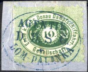 1867, 10 Kr. grün in Type I, auf kleinem ... 