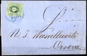 1870, Brief vom 26.7.1870 von Sistov nach ... 