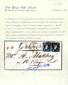 1853, lettera spedita da Torino il ... 