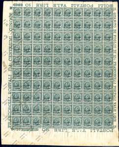 1919, 5 c. con soprastampa 5 centesimi di ... 