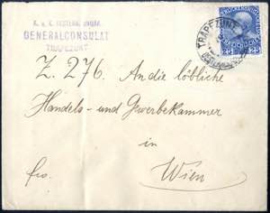 1910, 25 Heller (Eckbug) von Trapezunt ... 