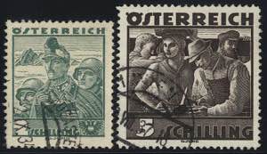 1934/36, Volkstrachten, 21 Werte (U. ... 