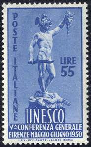 1950, Unesco, 2 valori, Mi. 791-792 Sass. ... 